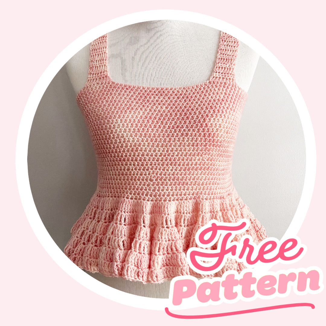 Crochet peplum top sales