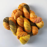 Autumn Days DK Yarn -- Hand-Dyed variegated merino in orange, yellow and brown -- 85/15 merino/nylon