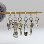set of six lobster clasp charm progress keepers or zipper pulls