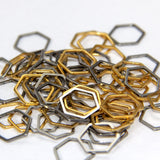 metallic gold and silver snagless stitch markers