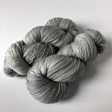 "silver lining" medium gray artisan sock yarn - slightly variegated