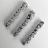 hand dyed mini skeins in silver gray - sock yarn