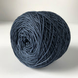 caked navy blue tonal "quarter to midnight" sock yarn