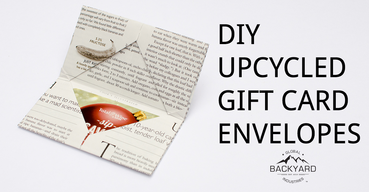 DIY Upcycled Gift Card Envelope