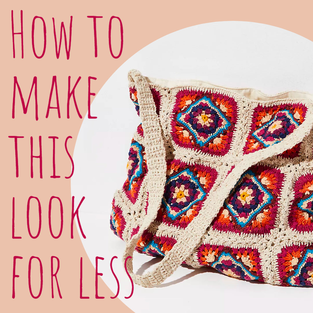 The Look for Less: Make vs. Buy this Crocheted Granny Square Bag