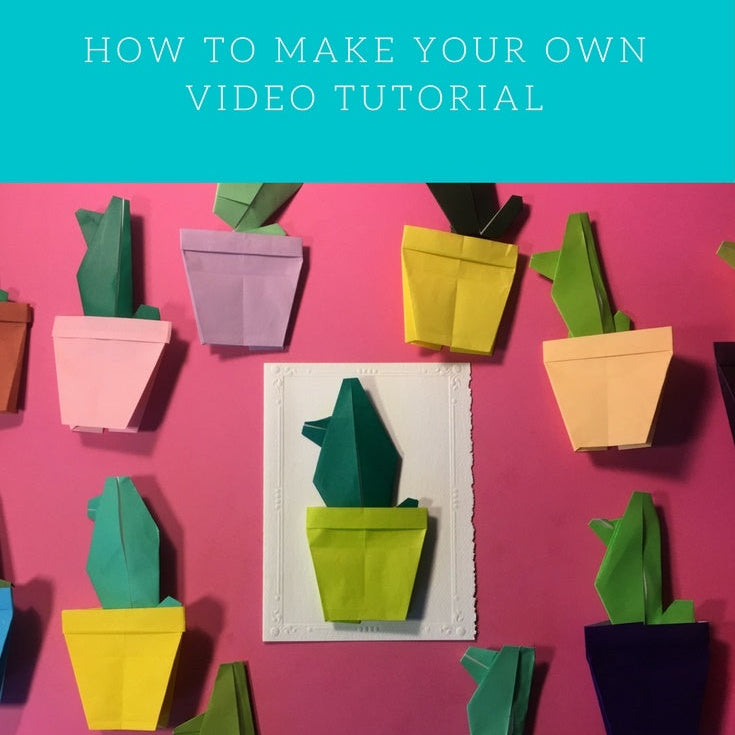 origami cactus project pinterest image