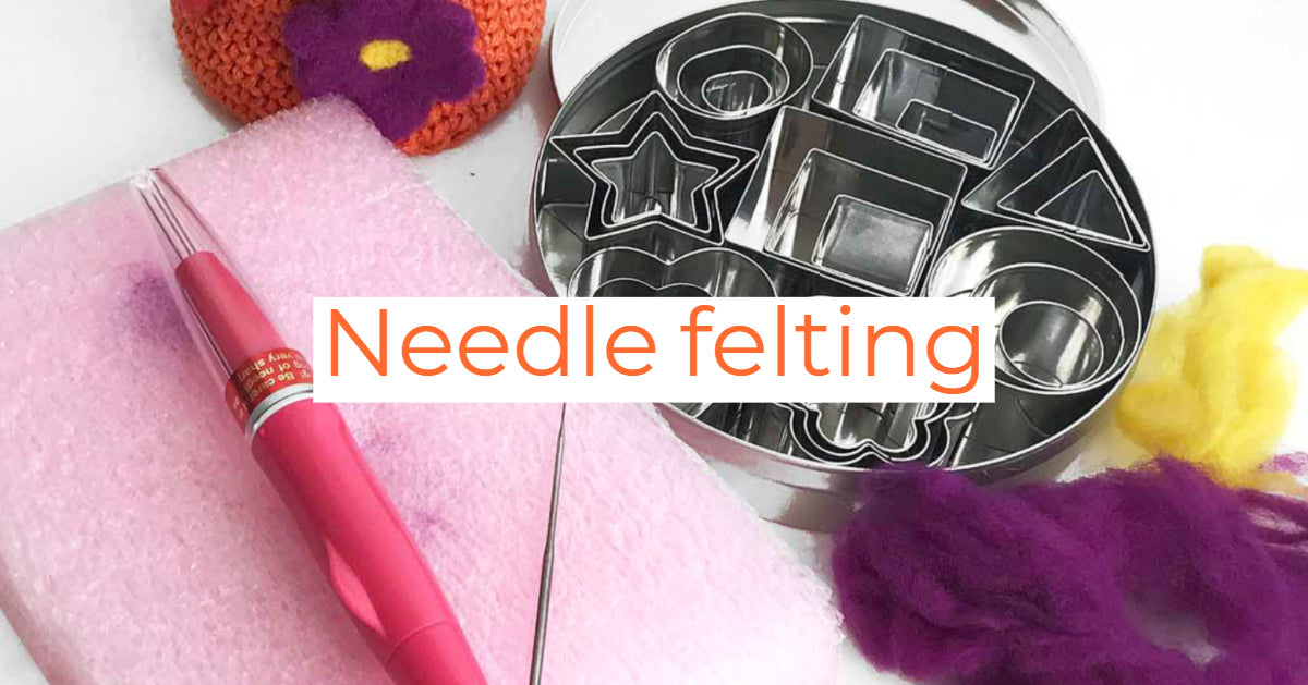 How to Needle Felt Wool Appliques Onto Your Crochet and Knitting Projects