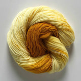 DK Sock Yarn in Creme Brulee - Hand-dyed assigned pooling merino
