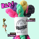 neon mini skein set - rainbow mini skeins - 90s yarn - gift for knitter - gift for crocheter - neon mini skeins - happy hour yarn kit 