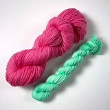fuchsia pretty in pink and day-glo mojito neon mint green mini