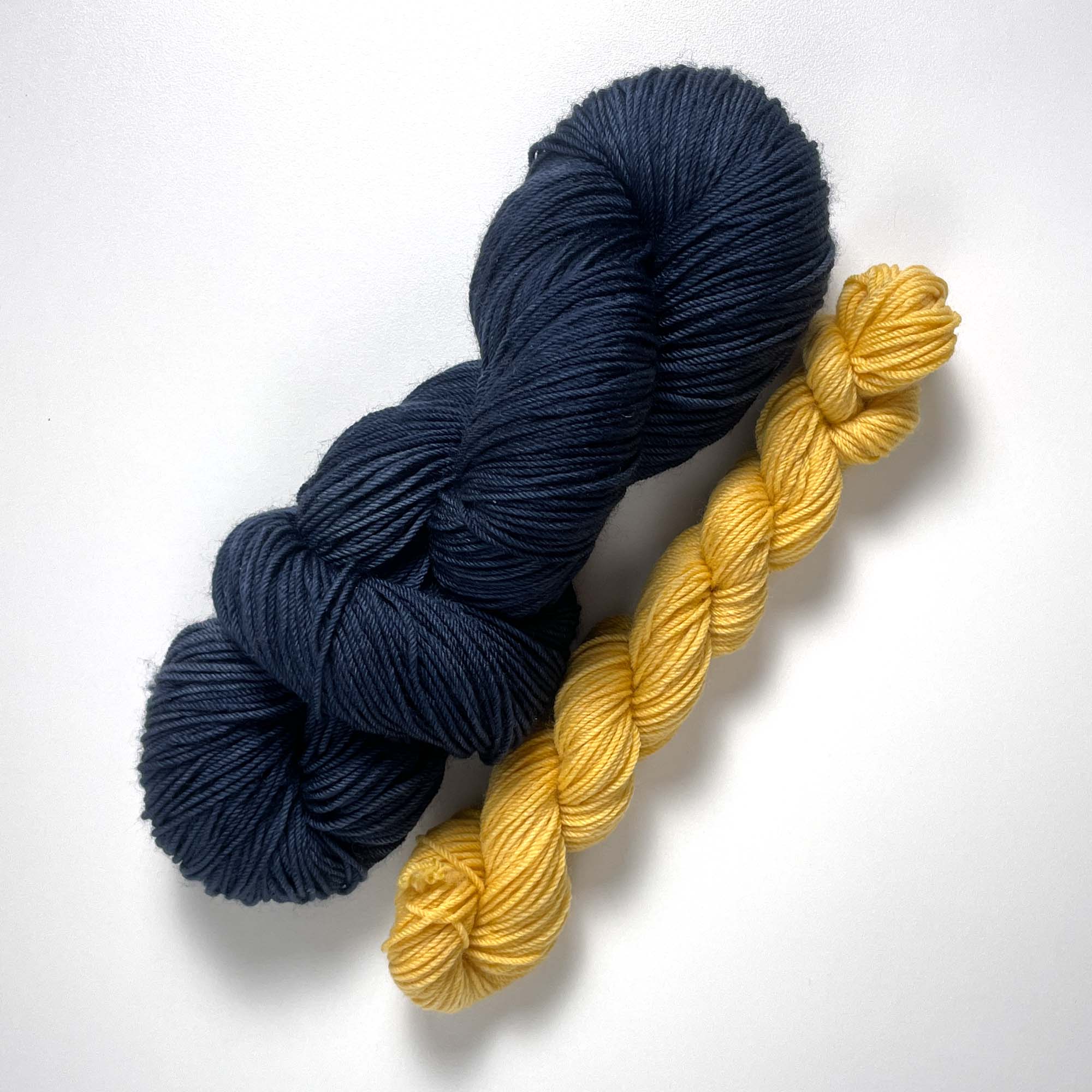 quarter to midnight dark navy gray blue plus honeycomb yellow mini