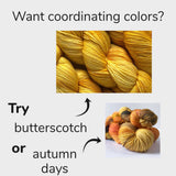 "Spicy Brown Mustard" - Buy one skein or Bundle & Save - Sock Yarn (Merino Wool/Nylon fingering weight) - Hand-Dyed in Fall Colors