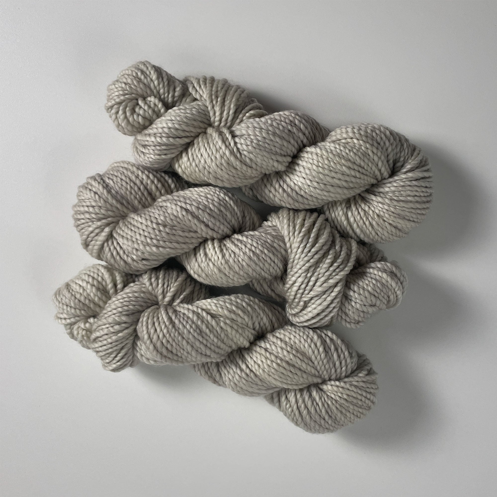 Grey Beige "greige" bulky weight merino wool yarn 
