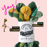 "Green with Envy" Happy Hour Mini Skein Set -- Hand-dyed Sock Yarn