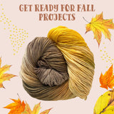 "Spicy Brown Mustard" - Buy one skein or Bundle & Save - Sock Yarn (Merino Wool/Nylon fingering weight) - Hand-Dyed in Fall Colors