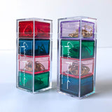60 Stitch Marker Set - Mixed Metallic markers in variety of shapes and sizes