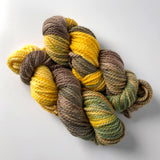Bulky-weight chunky Yarn - Spicy Brown Mustard hand-dyed 100% merino superwash