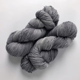 Silver Fox - DK Tonal Gray Merino Yarn (85/15 sock light worsted)