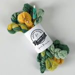 mini-skein set | global backyard yarn | "green with envy happy hour Kit" with cocktail charm + drink umbrella