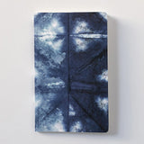 Notebook with Shibori blue and white print and dot grid paper