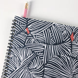 spiral notebook with original illustration on the front and back cover