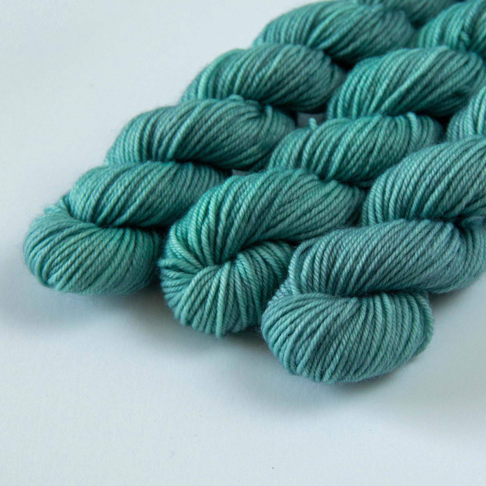 teal blue green sock yarn mini skeins