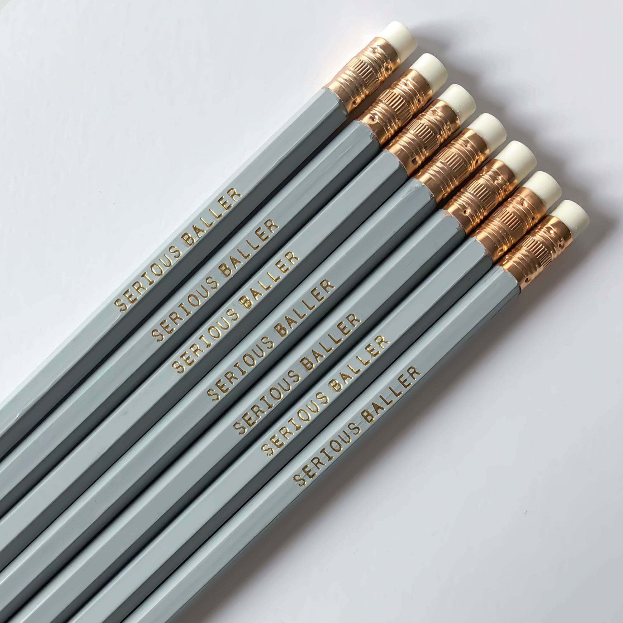 Serious Baller Pencil Set -- fun pun pencils for knitters and crocheters
