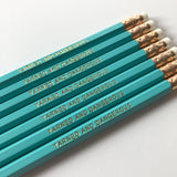Yarned and Dangerous wood pencil set for knitters and crocheters - made in the USA