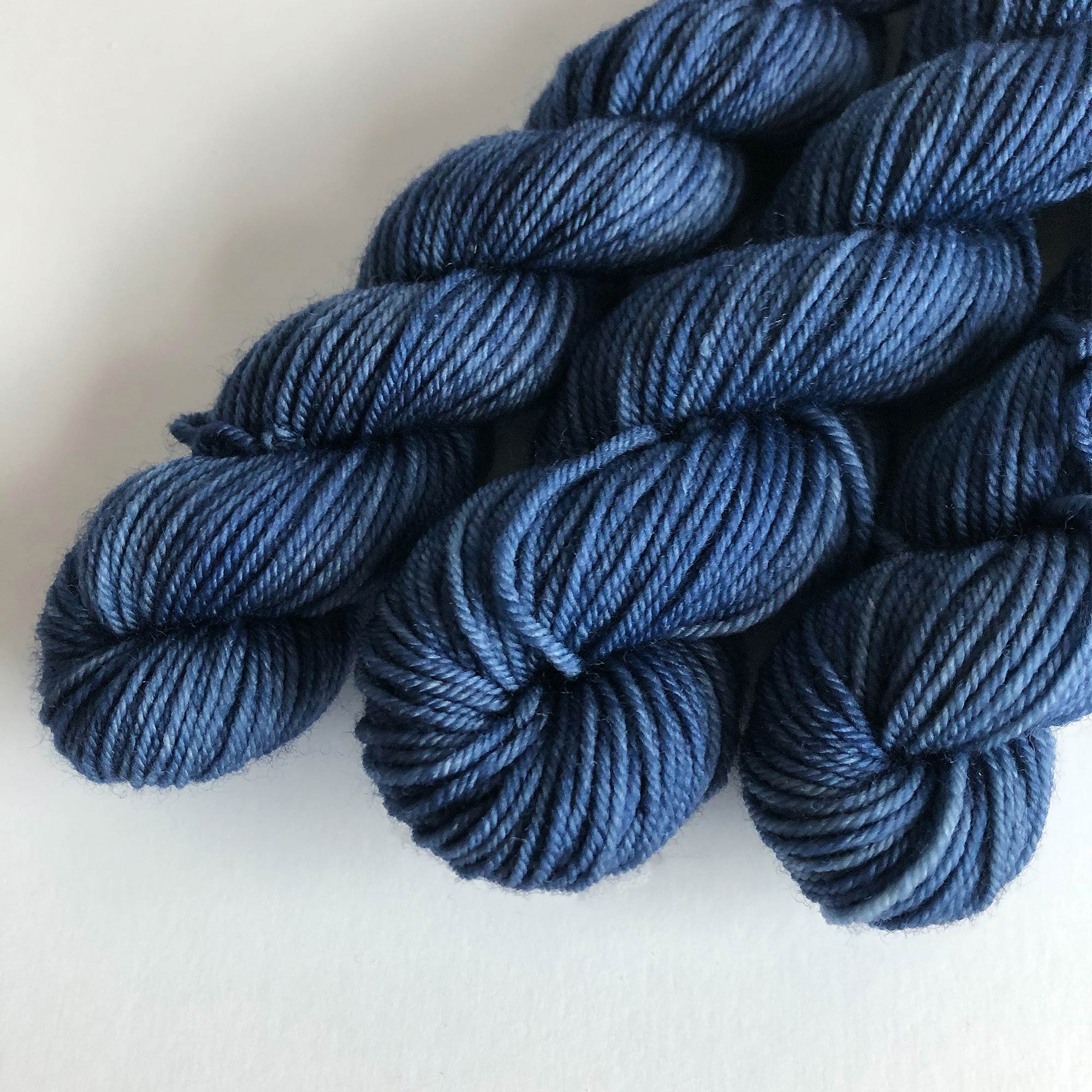 tonal indigo blue mini skein 