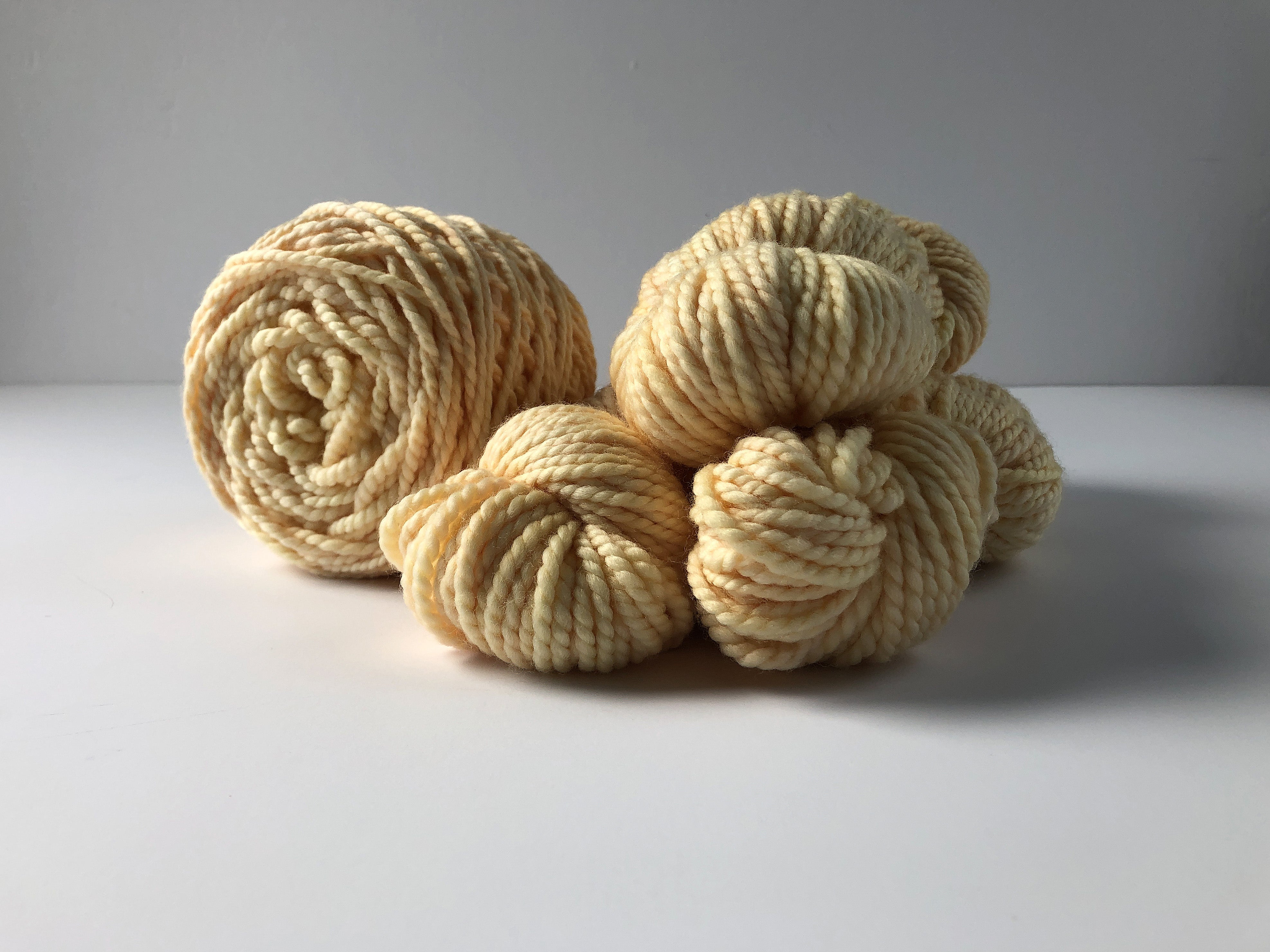 bulky weight yellow mango tonal yarn