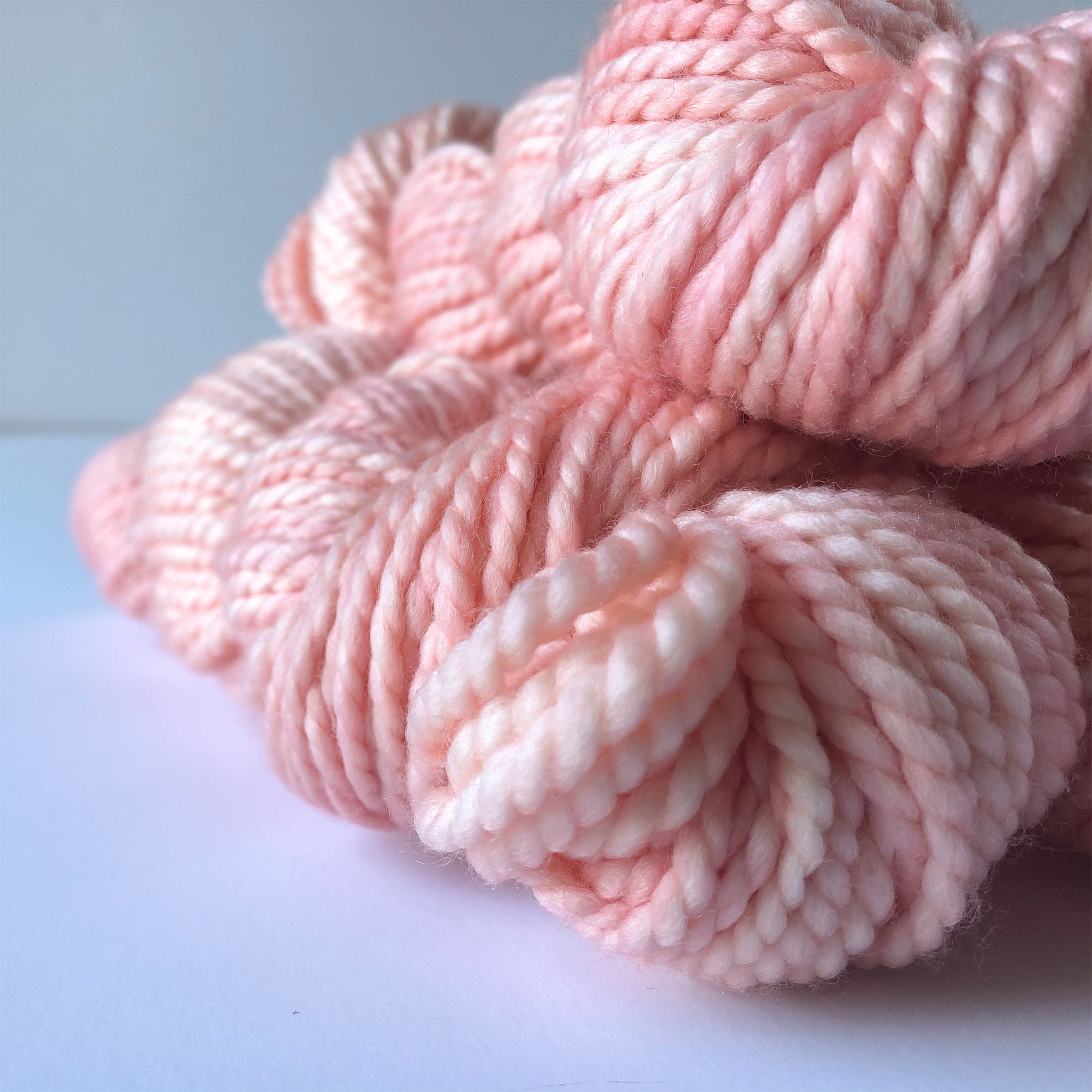 beautiful bulky pink tonal hand dyed yarn