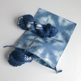 shibori bulky yarn in a bag