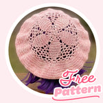 cherry blossom beret crochet pattern by stitches n scraps in cherry blossom hand dyed yarn from global backyard industries