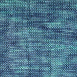 Surf's Up is a layered variegated blue hand dyed yarn 